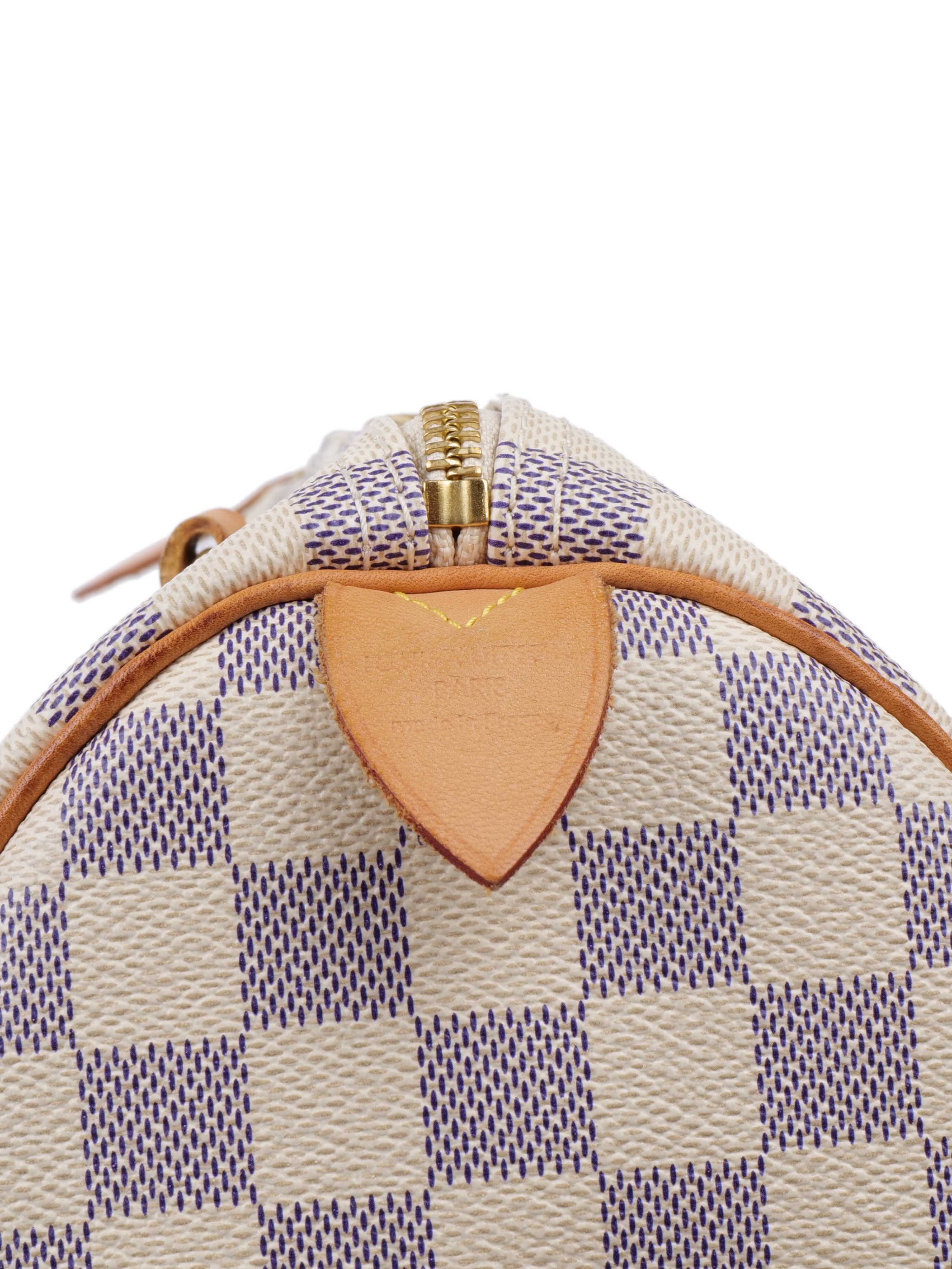Louis Vuitton Damier Azur Speedy 30 Handbag - Luxury Designer Crossbody Bag for Women, Perfect for Travel, Work & Everyday Use