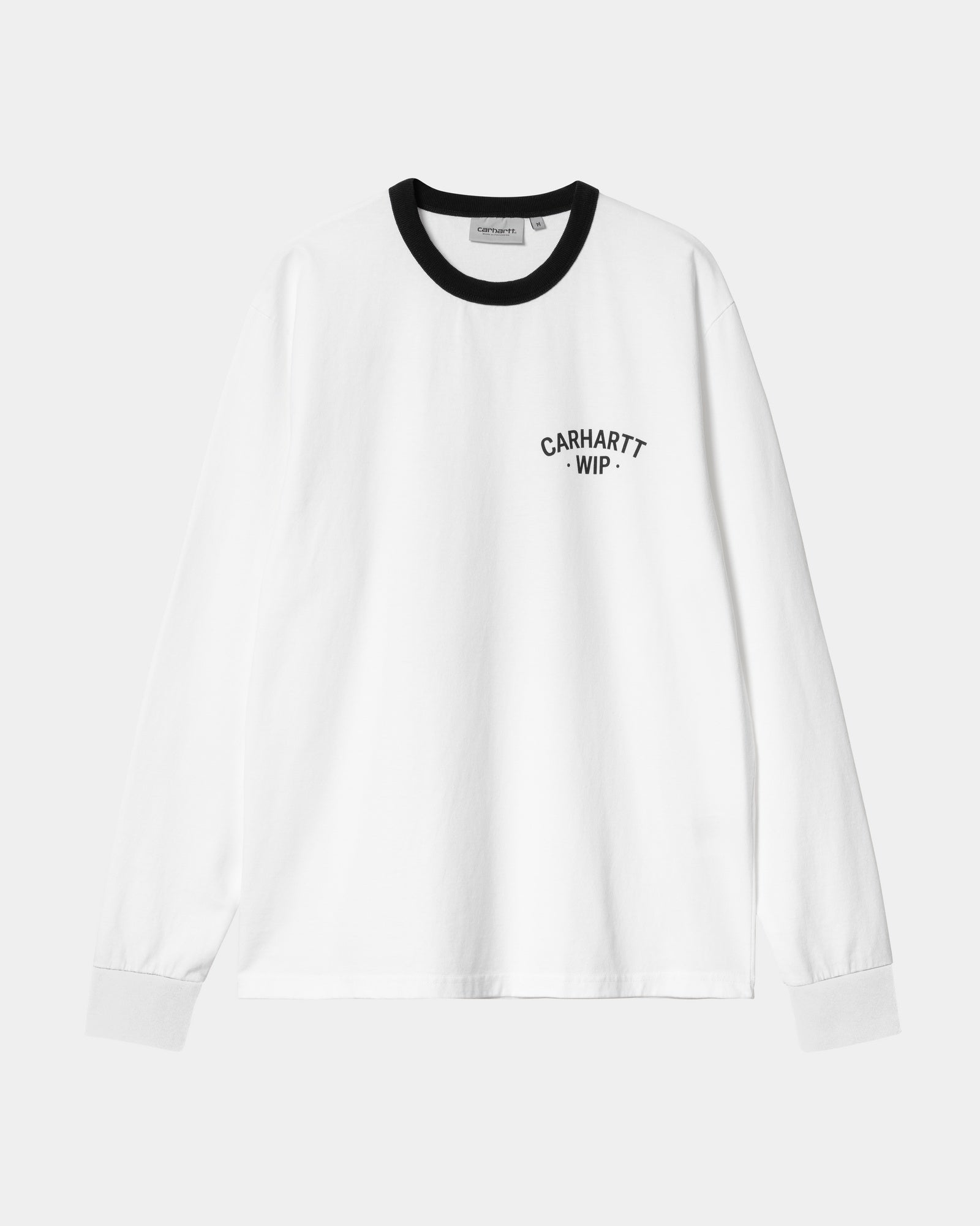 89 Ringer Long Sleeve T-Shirt for Men & Women | Vintage Style Cotton Blend Tee (White/Black) - Perfect for Casual Wear, Street Style & Retro Fashion