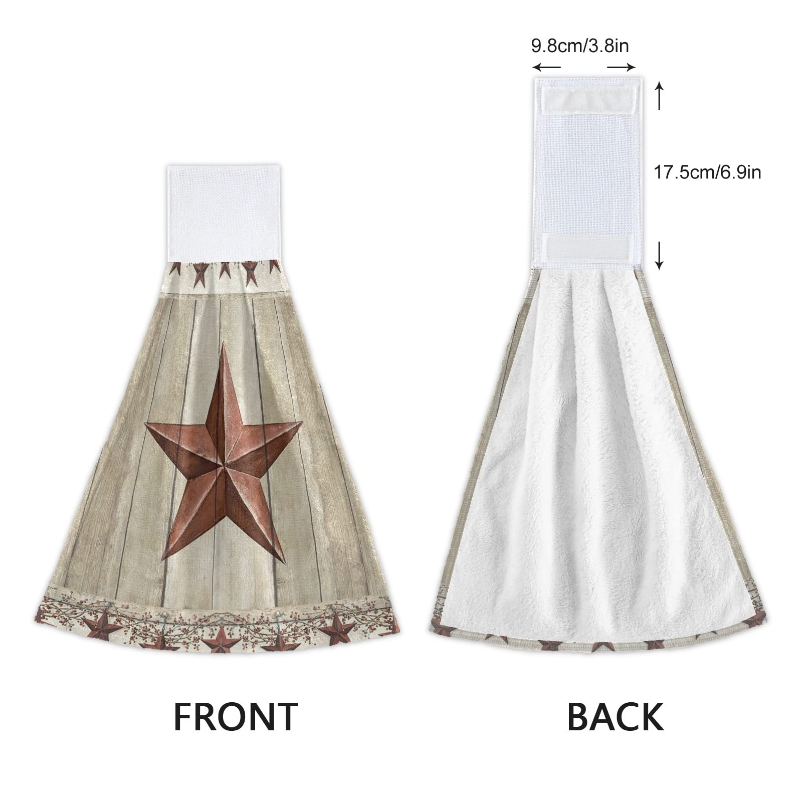Rustic Kitchen Towels 2-Pack - Absorbent & Soft for Bathroom & Kitchen Use