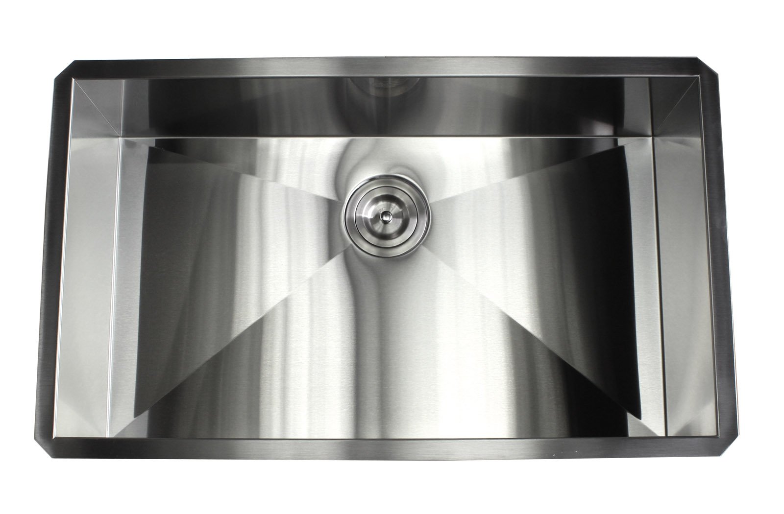 16 Gauge Undermount Stainless Steel Kitchen Sink - Single Bowl Contemporary Design with Lift-Out Basket Strainer (32 Inch) - Perfect for Modern Kitchens & Bar Prep Stations