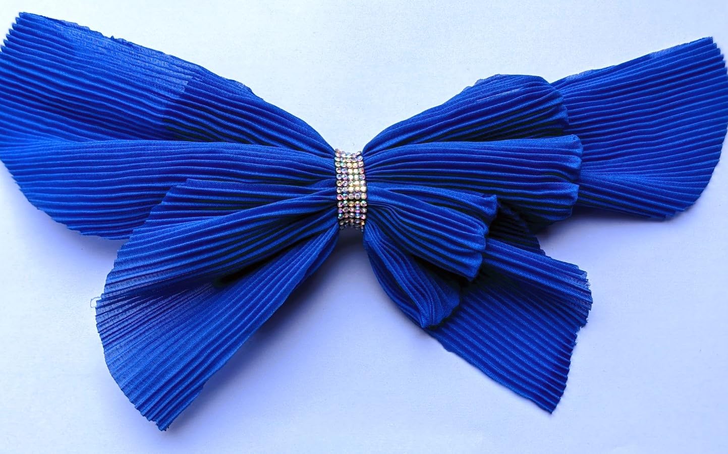VSAKSH Large Rhinestone Bow Hair Clip for Women - Strong Hold Hair Barrettes with Long Ribbon, Elegant Hair Accessories for Parties, Weddings & Daily Wear