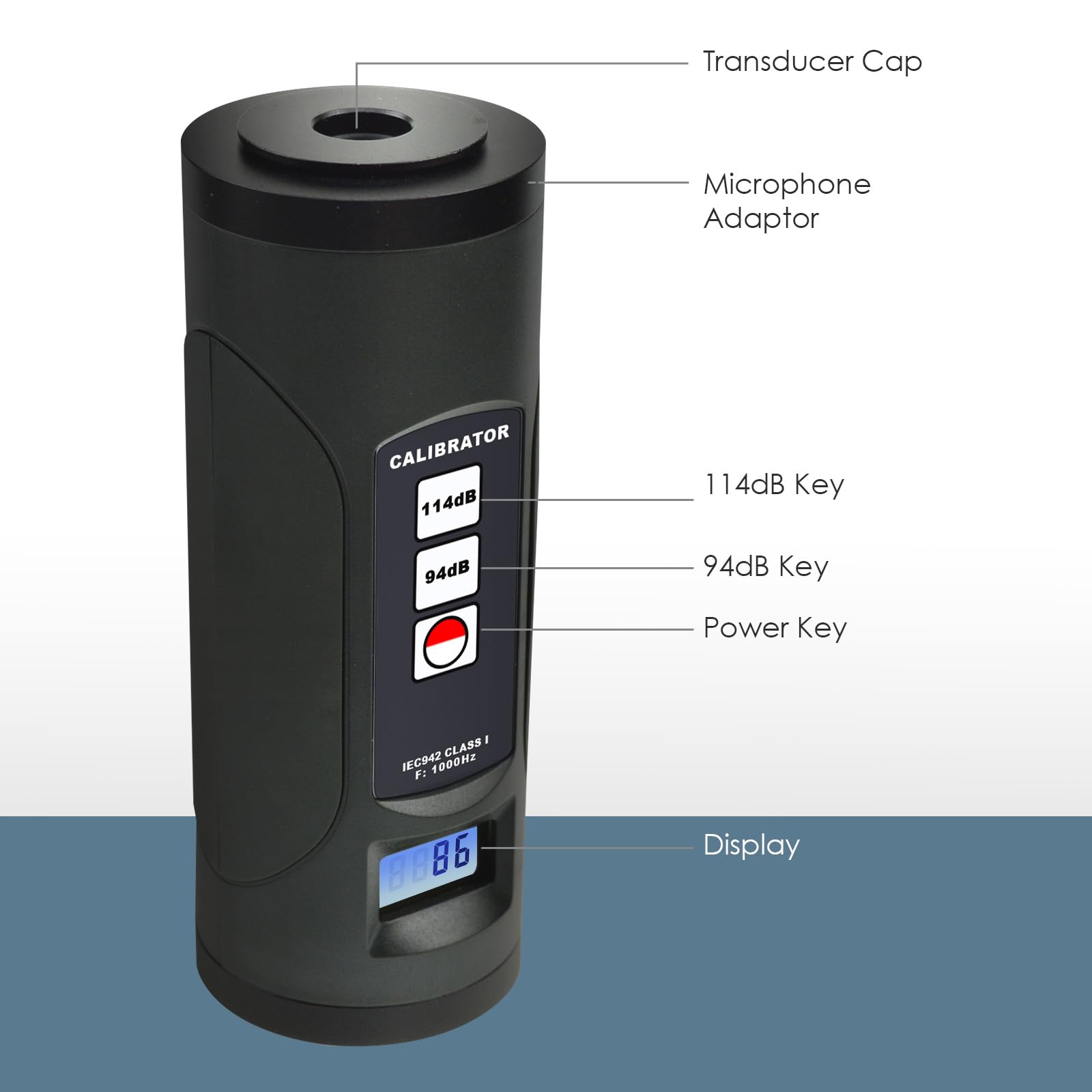 Professional Digital Sound Level Calibrator 94dB & 114dB - Precision Decibel Meter for 1