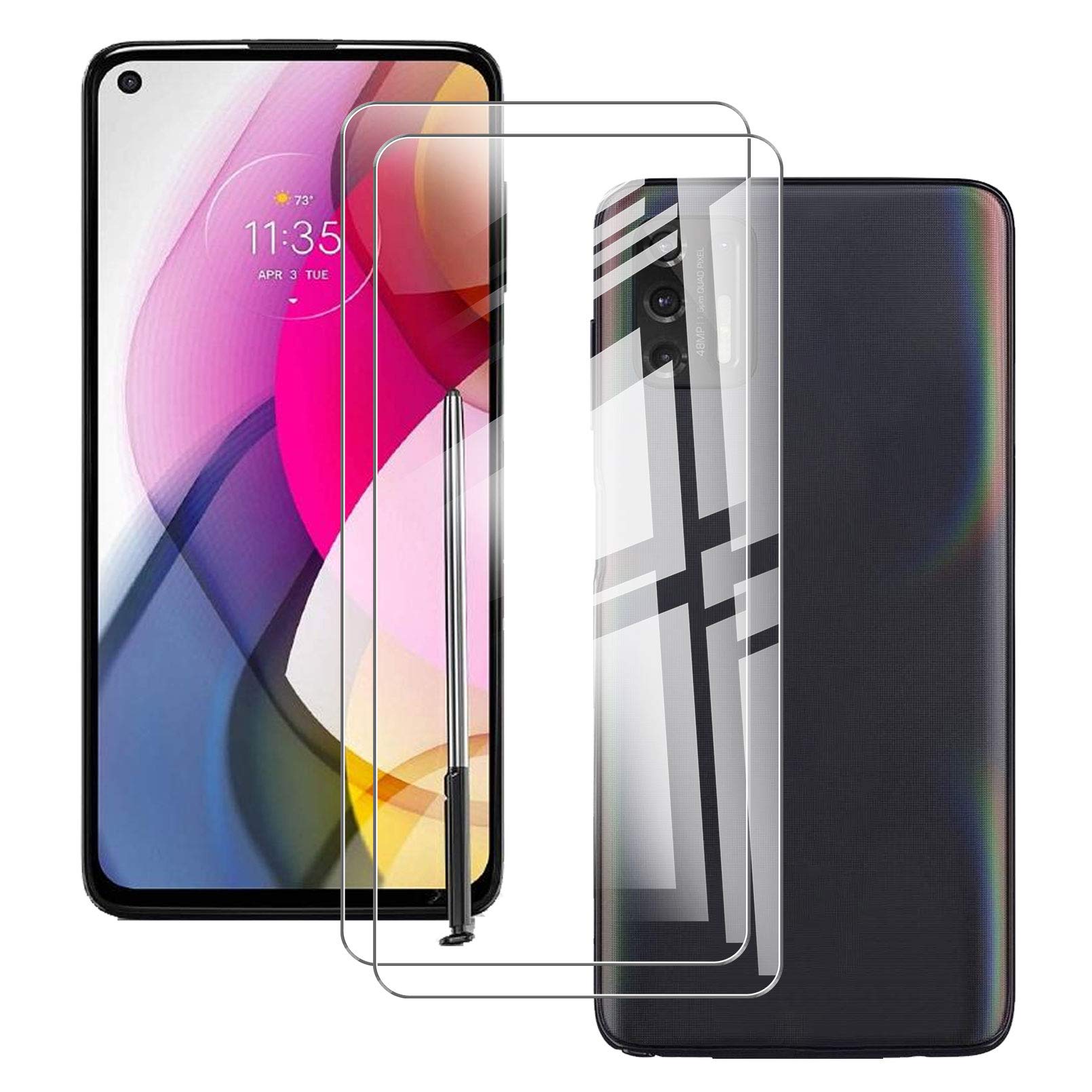 2-Pack Tempered Glass Screen Protector for Motorola Moto G Stylus 2021 - 9H Anti-Scratch for Daily Protection