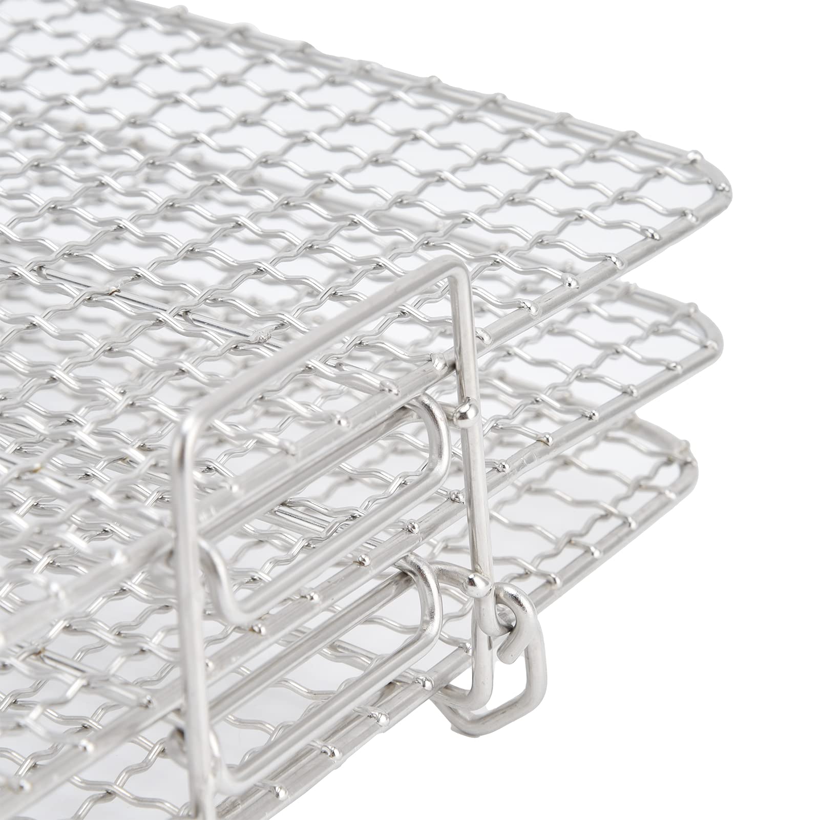 Alvinlite 3-Tier Stainless Steel Dehydrator Stand for Air Fryer - Stackable Cooling Rack Set for Baking, Roasting & Cooking | Perfect for Meal Prep, Healthy Snacks & Dehydrating Fruits