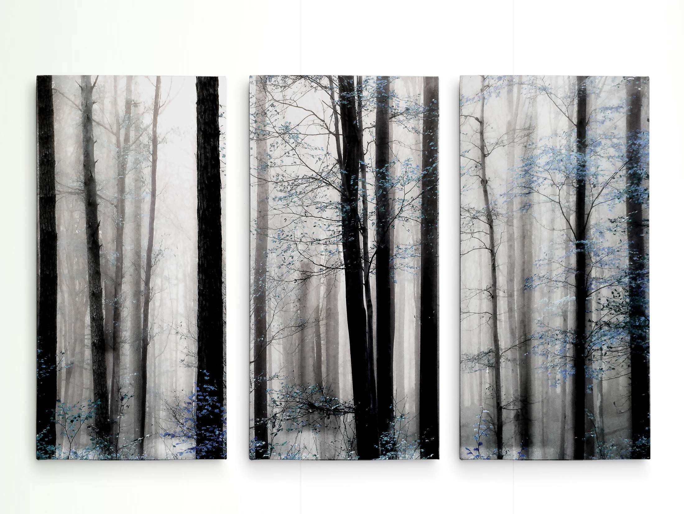 Waiting For Spring 3-Panel Canvas Wall Art - 32x48 Inch Wood Framed Landscape Painting for Living Room, Bedroom & Office Decor | Nature Inspired Home Artwork