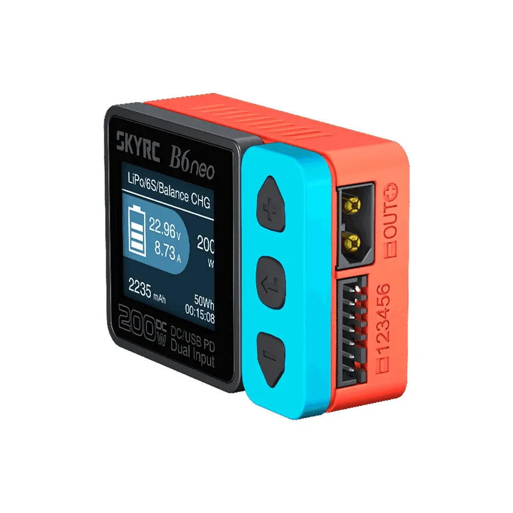 SKYRC B6 B6neo 200W DC 80W PD Smart LiPo Battery Balance Charger Discharger for RC Drones Cars Airplanes - Perfect for Hobbyists and Professionals