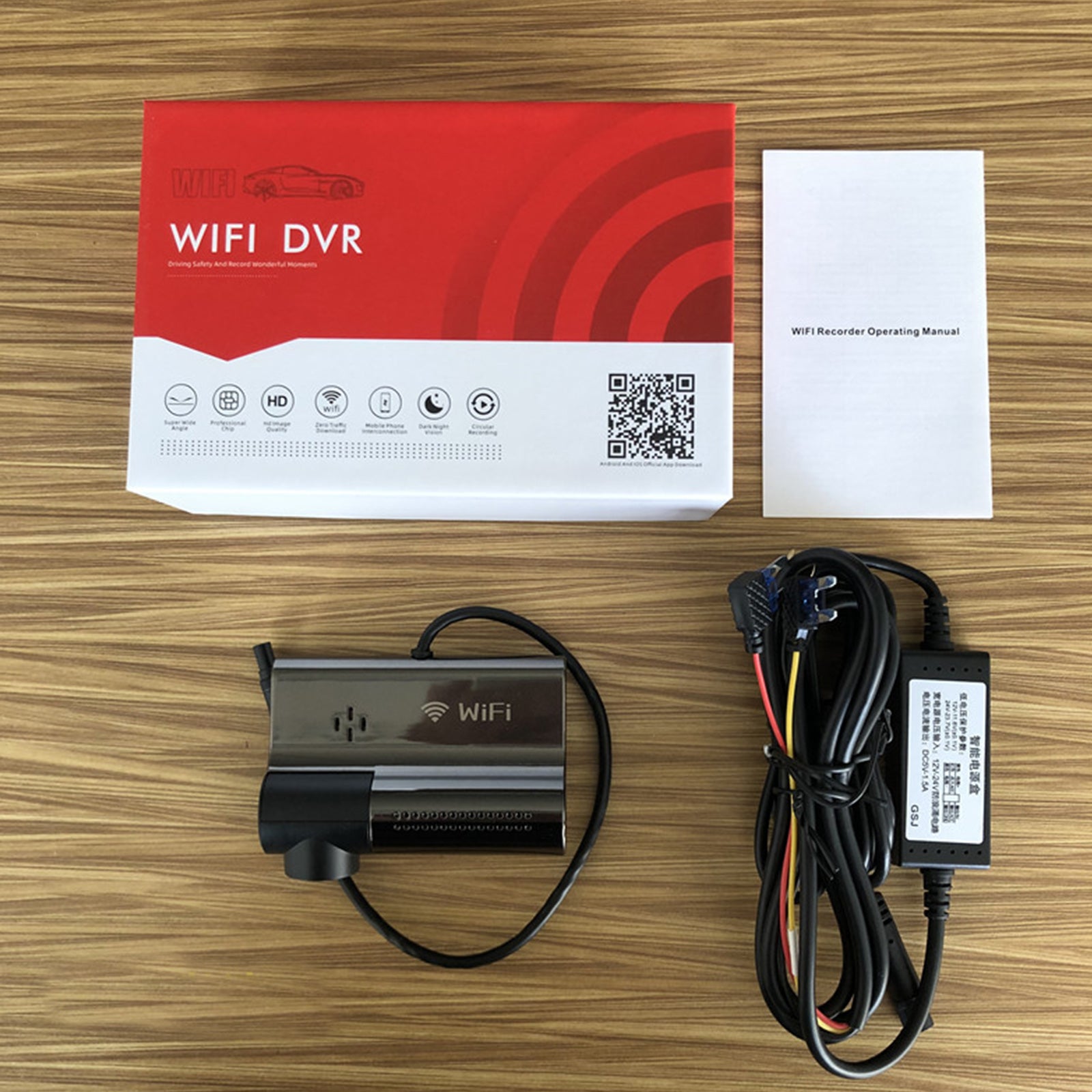 1080P WiFi Dash Cam with Night Vision - Hidden Driving Recorder & DVR for Cars | Perfect for Road Trips, Uber, and Security Monitoring
