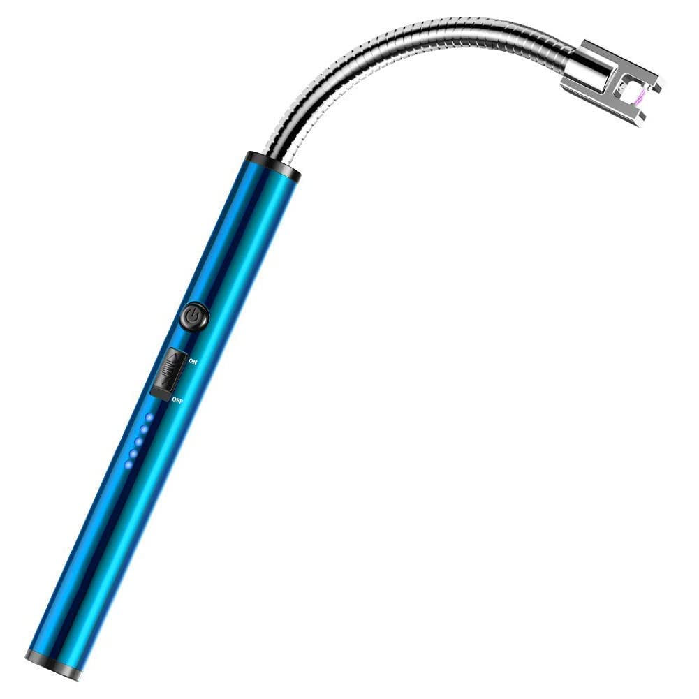 USB Plasma Rechargeable Electric Lighter - Windproof & 360° Flexible for Kitchen, BBQ, Candles, Pooja - Perfect for Camping, Travel & Outdoor Use (Black)