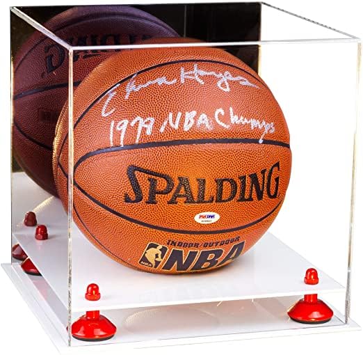 Premium Acrylic Full-Size Basketball Display Case with Adjustable Risers - Perfect for Trophy Room, Sports Memorabilia Collection & Home Decor
