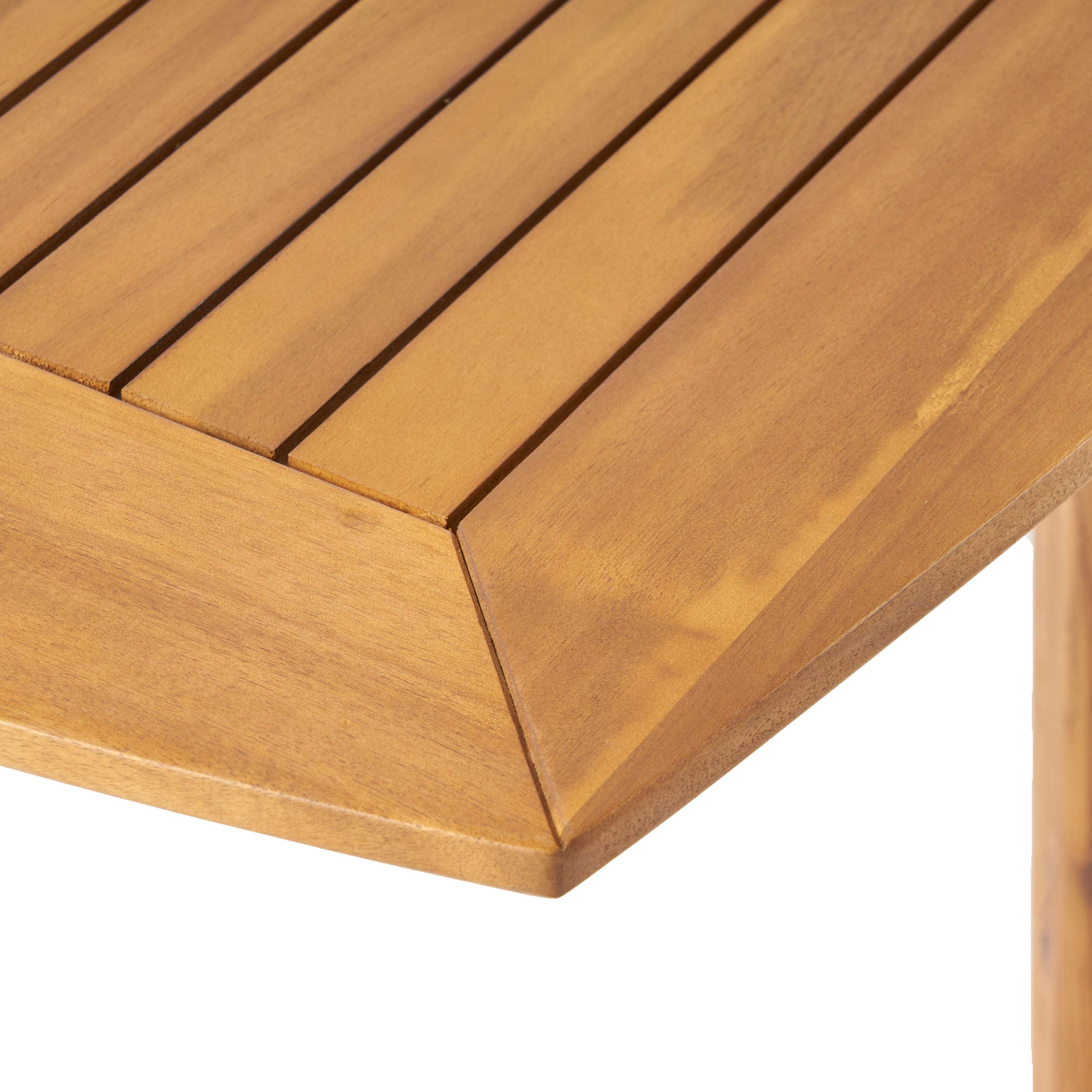 GDFStudio Expandable Acacia Wood Outdoor Dining Table - Teak Finish, Weather-Resistant for Patio, Garden & Backyard Entertaining