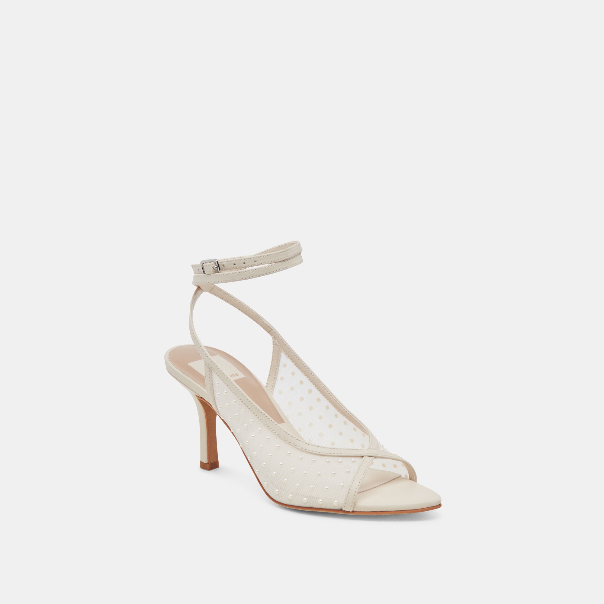 Missy Pearl Ivory Mesh Heels - Elegant Women's High Heels for Weddings, Parties & Special Occasions