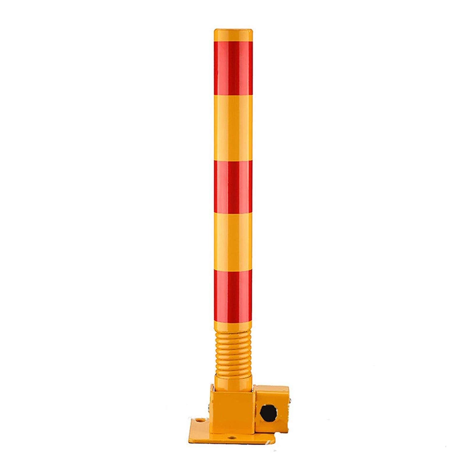 Heavy Duty Folding Parking Barrier - Safety Guardrail with Lock for Vehicle Lane Control | Secure Parking Lot, Driveway & Warehouse Access