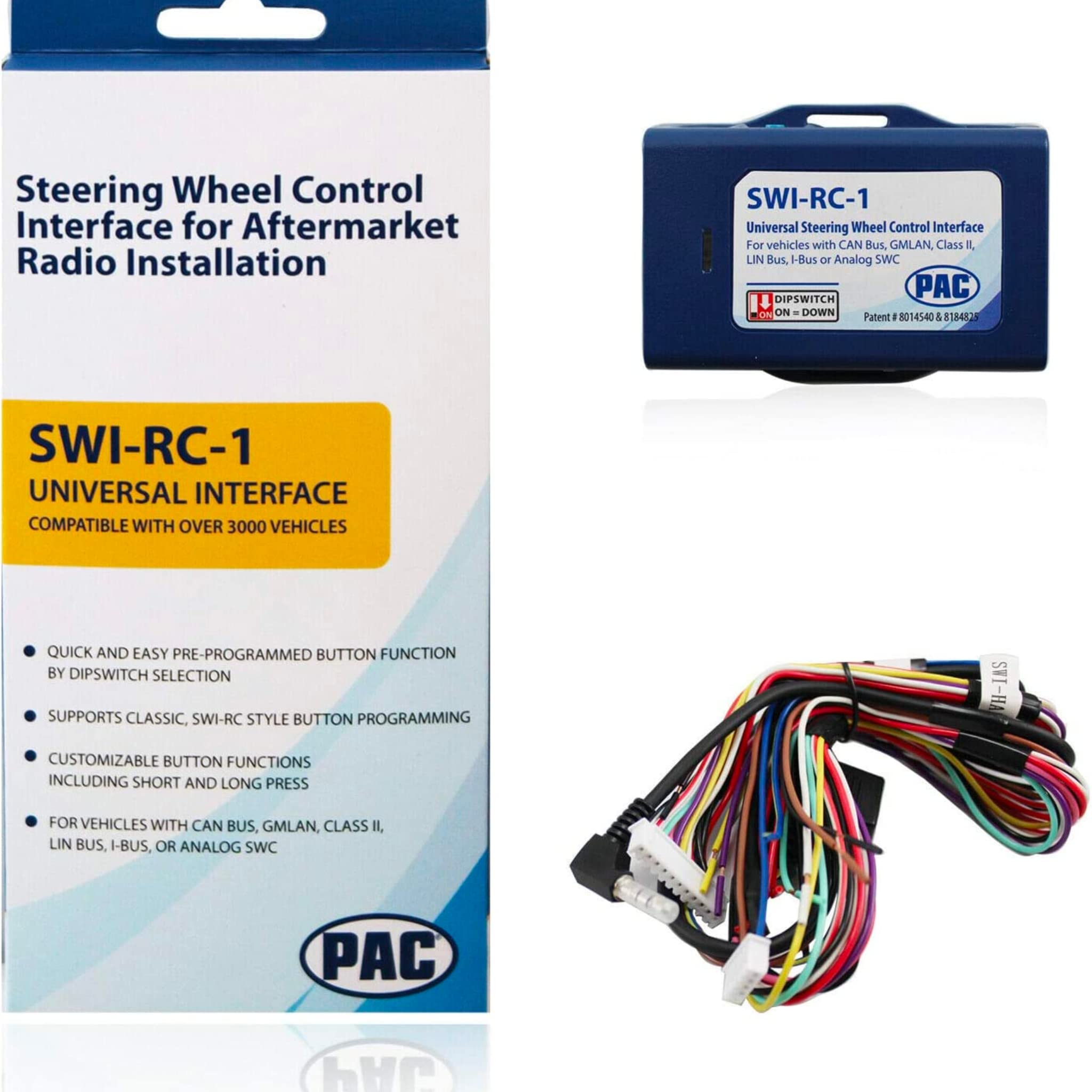 PAC SWI-RC Universal Steering Wheel Control Interface - Compatible with All Major Car Radio Brands (SWI-RC1) | Easy Installation for Aftermarket Car Audio Systems