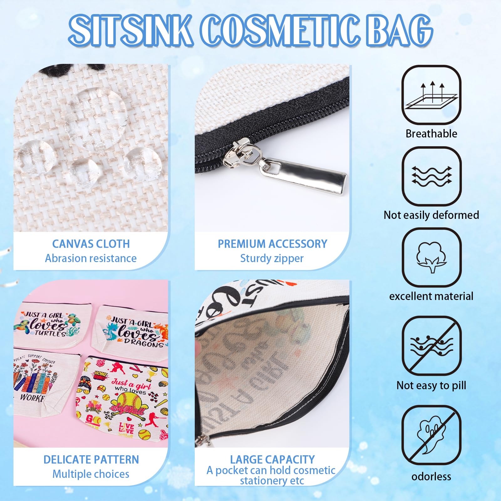 Unique Cruise-Themed Cosmetic Bags for Women - Waterproof Vacation Makeup Organizer | Perfect Gift for BFF Birthday, Summer Travel & Beach Essentials | Ideal for Cruise Vacations, Beach Trips & Travel Accessories
