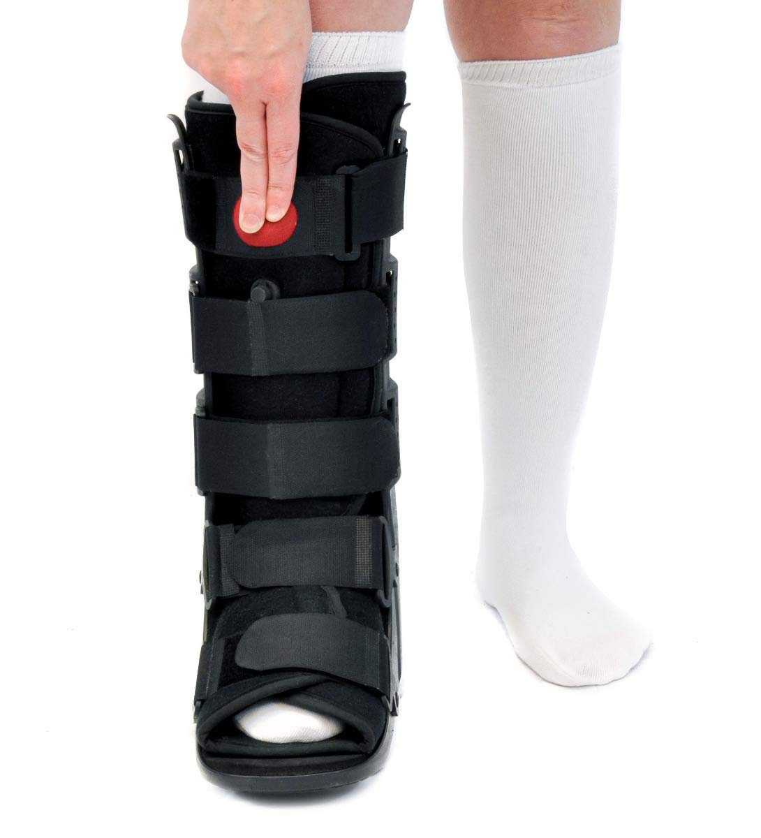 Brace Direct Air CAM Walker Boot Tall - Adjustable Ankle & Foot Support with Ice Pack Cold Wrap for Injury Recovery & Pain Relief - Ideal for Sprains, Fractures, and Post-Surgery Rehabilitation