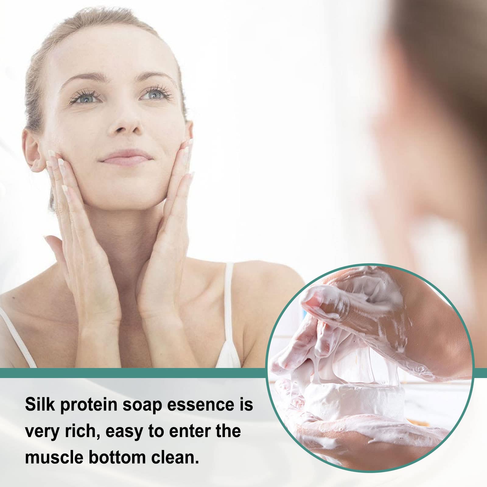 Pure Silk Protein Goat Milk Soap Bar for Face & Body - Deep Cleansing, Moisturizing & Skin Repair - Removes Mites & Soothes Dry, Itchy, Sensitive Skin - Natural Goat Milk Skincare for Daily Use & Spa Treatments