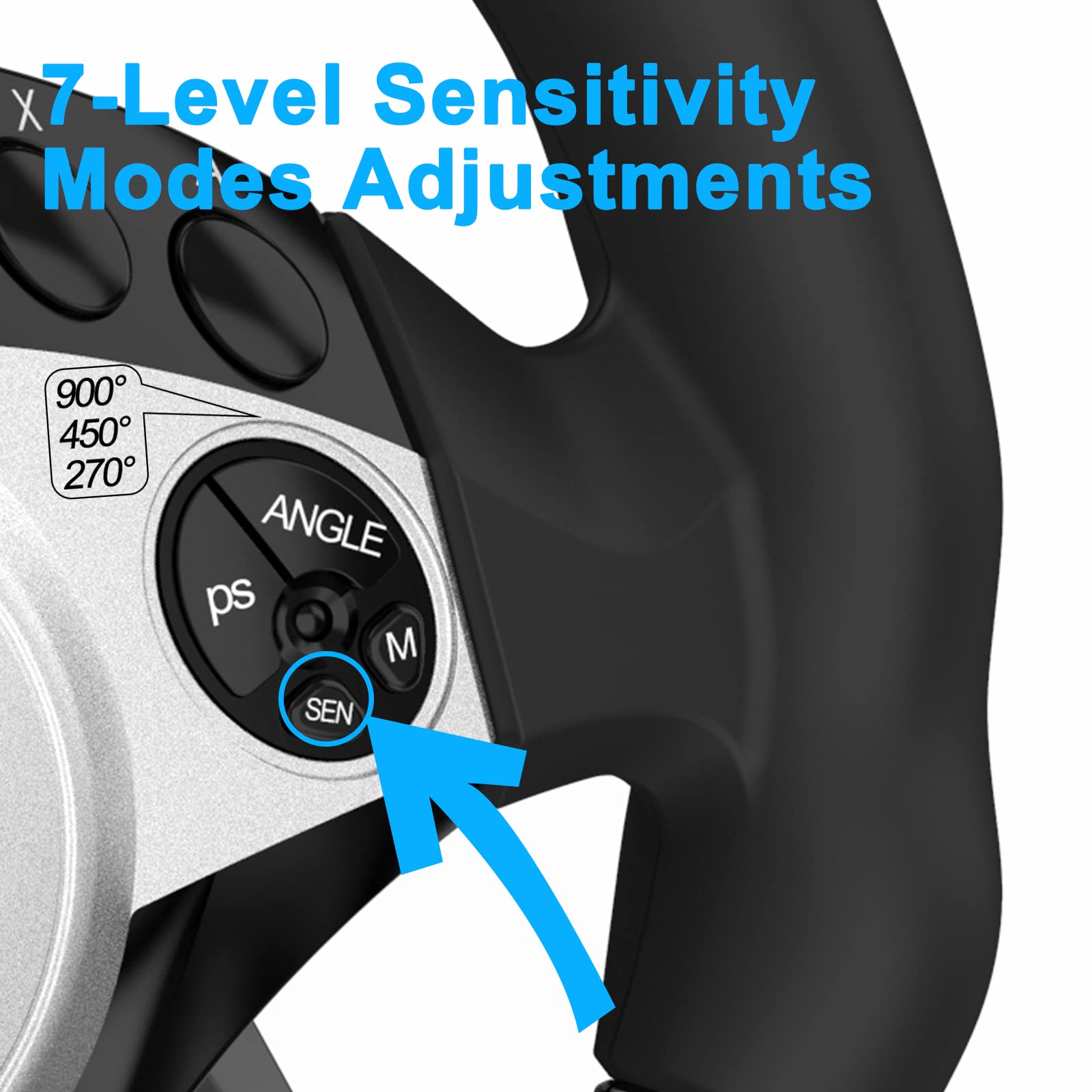 NBCP Racing Wheel with 270/900° Rotation - PC Steering Wheel with Pedals, Dual-Motor Vibration & Gear Shifter - Compatible with Xbox Series X|S, Xbox One, PS4, PS3, PC, Nintendo Switch, Xbox 360 - Perfect for Racing Games & Driving Simulator Experience