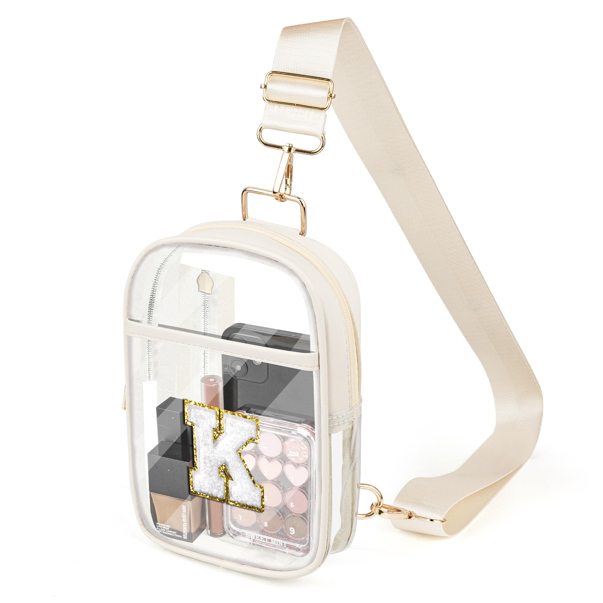 Clear Sling Bag for Women - Adjustable Crossbody Fanny Pack, Stadium Approved Transparent Chest Bag | Perfect for Concerts, Festivals, Travel & Outdoor Activities