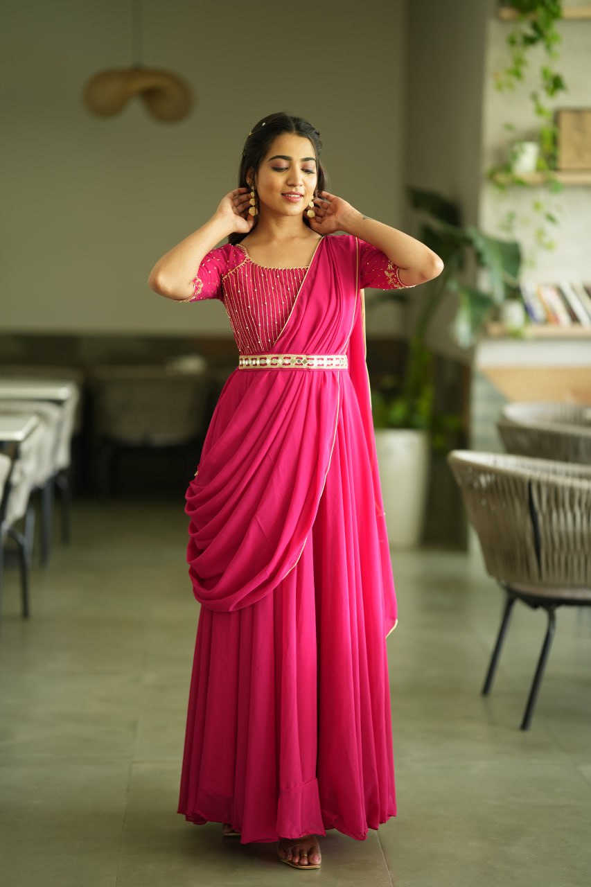 DD518 Swathi Designer Anarkali Dress for Women - Elegant Indian Party Wear, Wedding & Festive Occasion Outfit