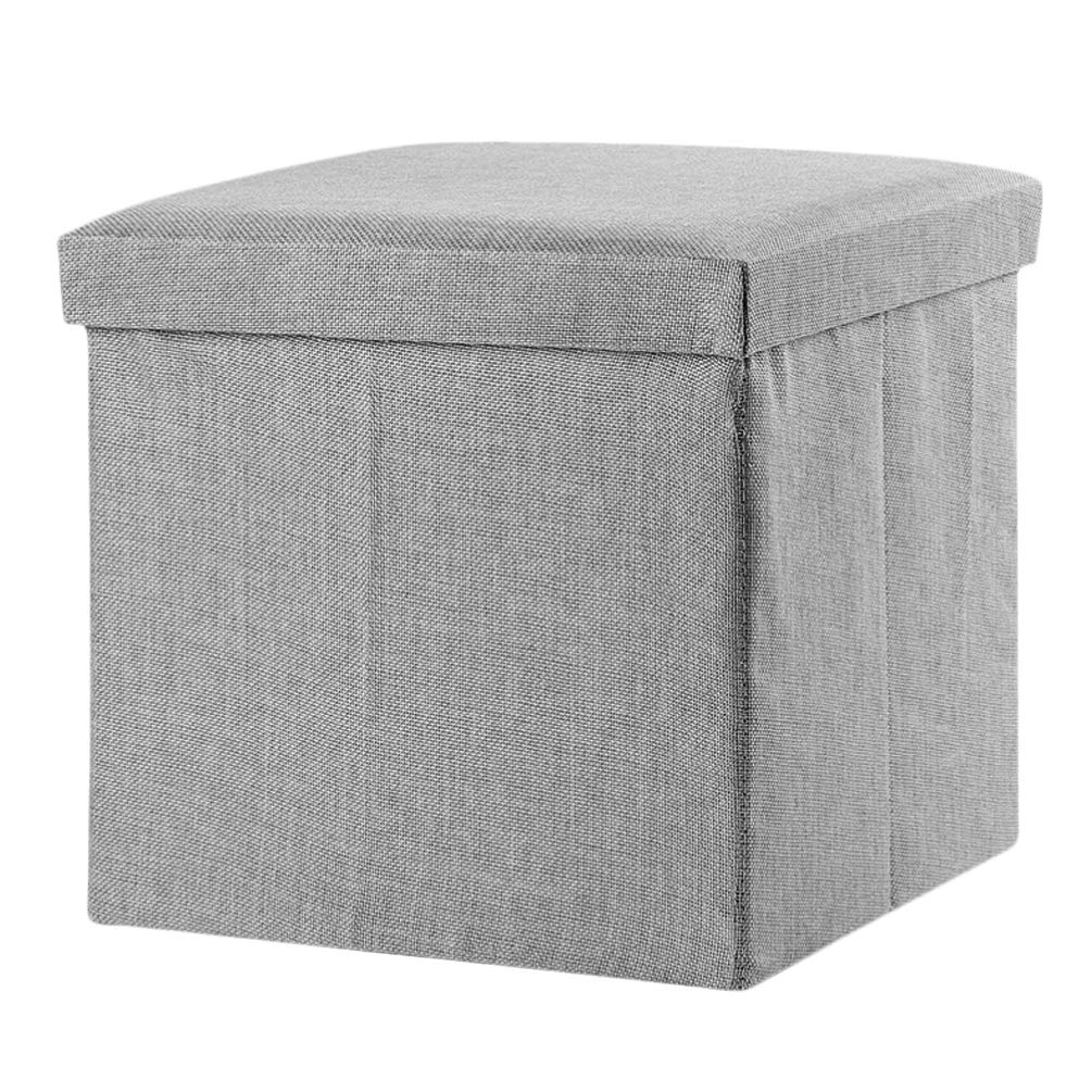 Foldable Fabric Foot Rest Stool with Storage - Portable Footstool for Home, Office & Travel - Organizer Cube for Sundries & Small Items - Perfect for Relaxing, Reading & Working