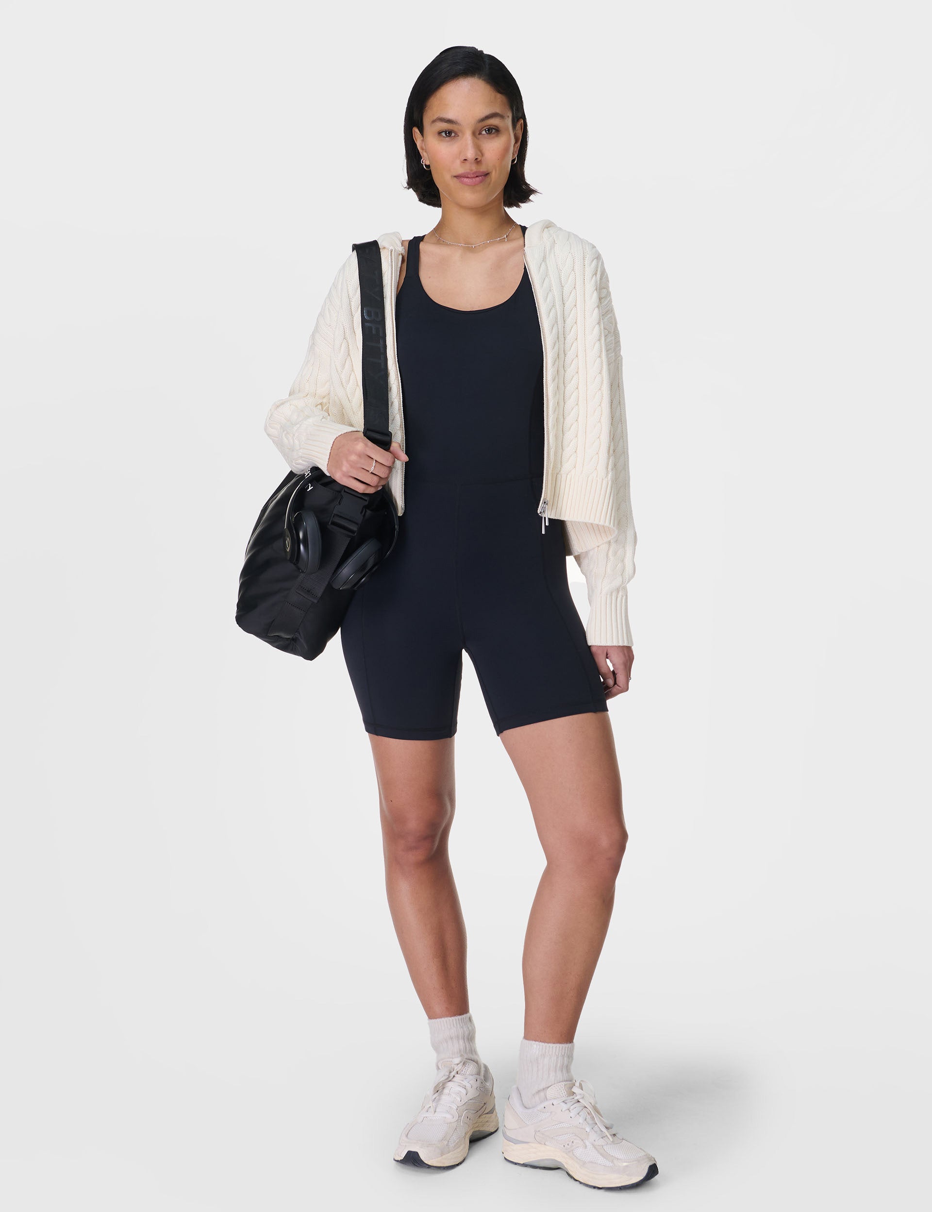 All Day Comfort Bodysuit for Women - Soft Stretchy Black Seamless Underwear for Layering, Yoga & Everyday Wear