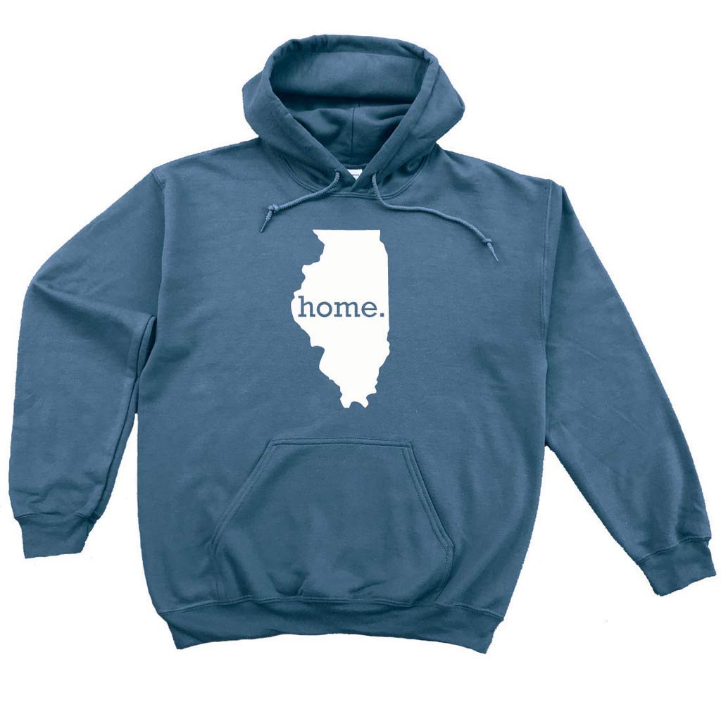 Homeland Tees Illinois Home Hoodie Sweatshirt - Cozy Pullover for Men & Women - Perfect for College, Sports, and Casual Wear