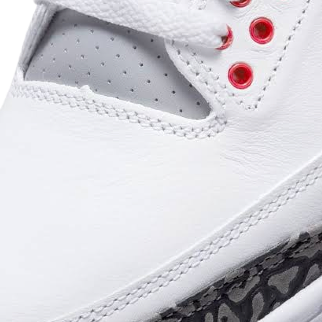 Air Jordan 3 Retro Fire Red Cement Grey Sneakers (2022) - Men's Basketball Shoes for Casual Wear & Street Style
