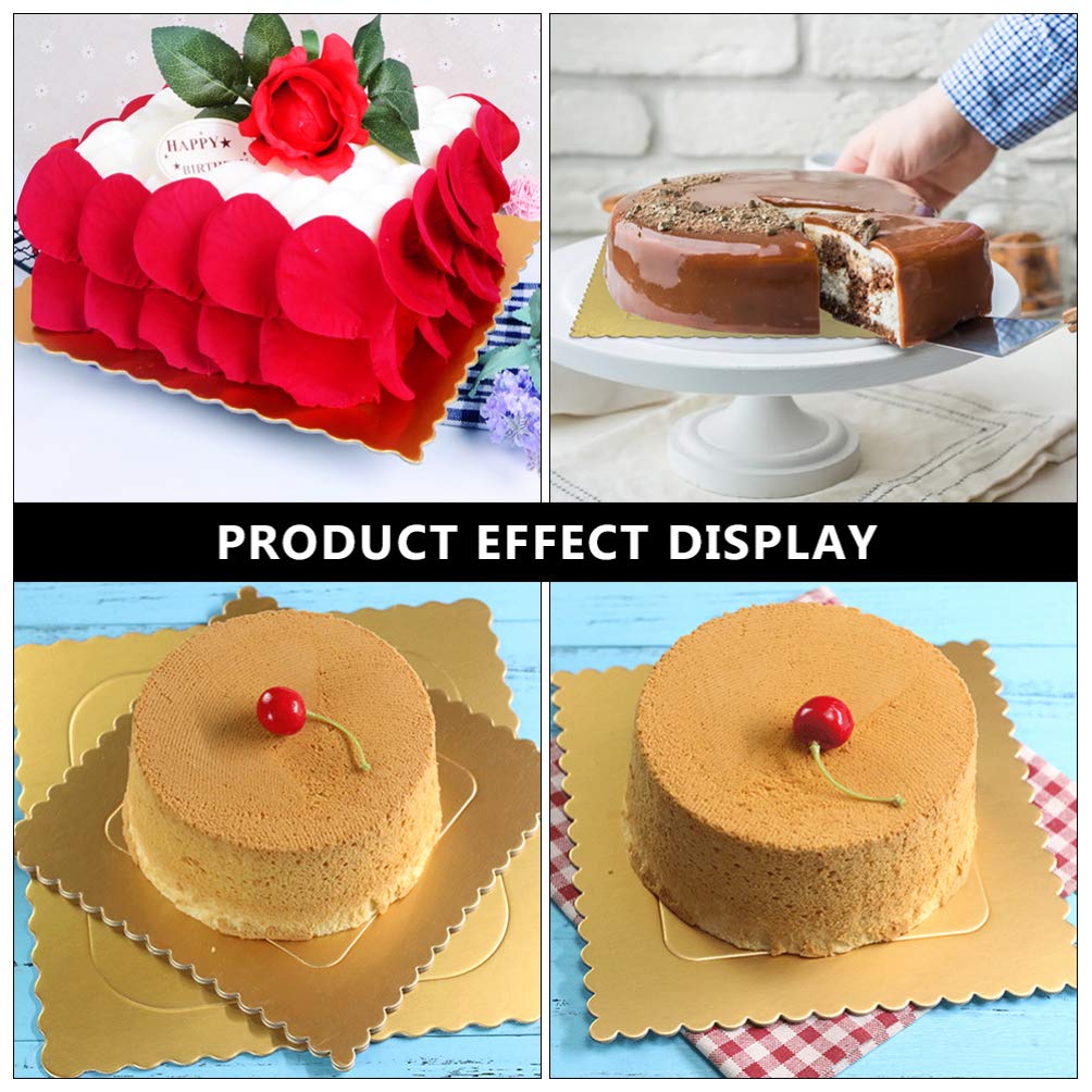 Hemoton 10-Pack Round Cake Boards - 10 Inch Sturdy Cake Drums, Square Cake Pads & Display Boards for Professional Baking, DIY Desserts, Wedding Cakes & Party Treats - Perfect for Cake Decorating, Display & Transport