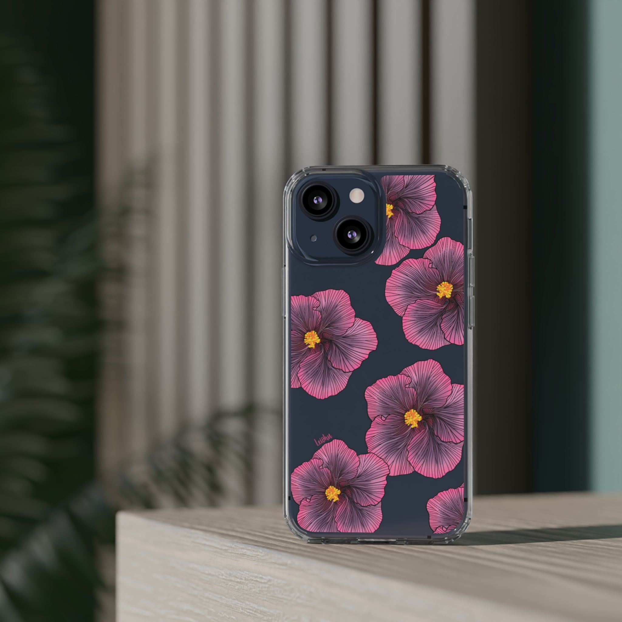 Sunset Hibiscus Clear Phone Case - Durable Protective Cover for iPhone & Samsung | Perfect for Everyday Use, Travel & Outdoor Activities