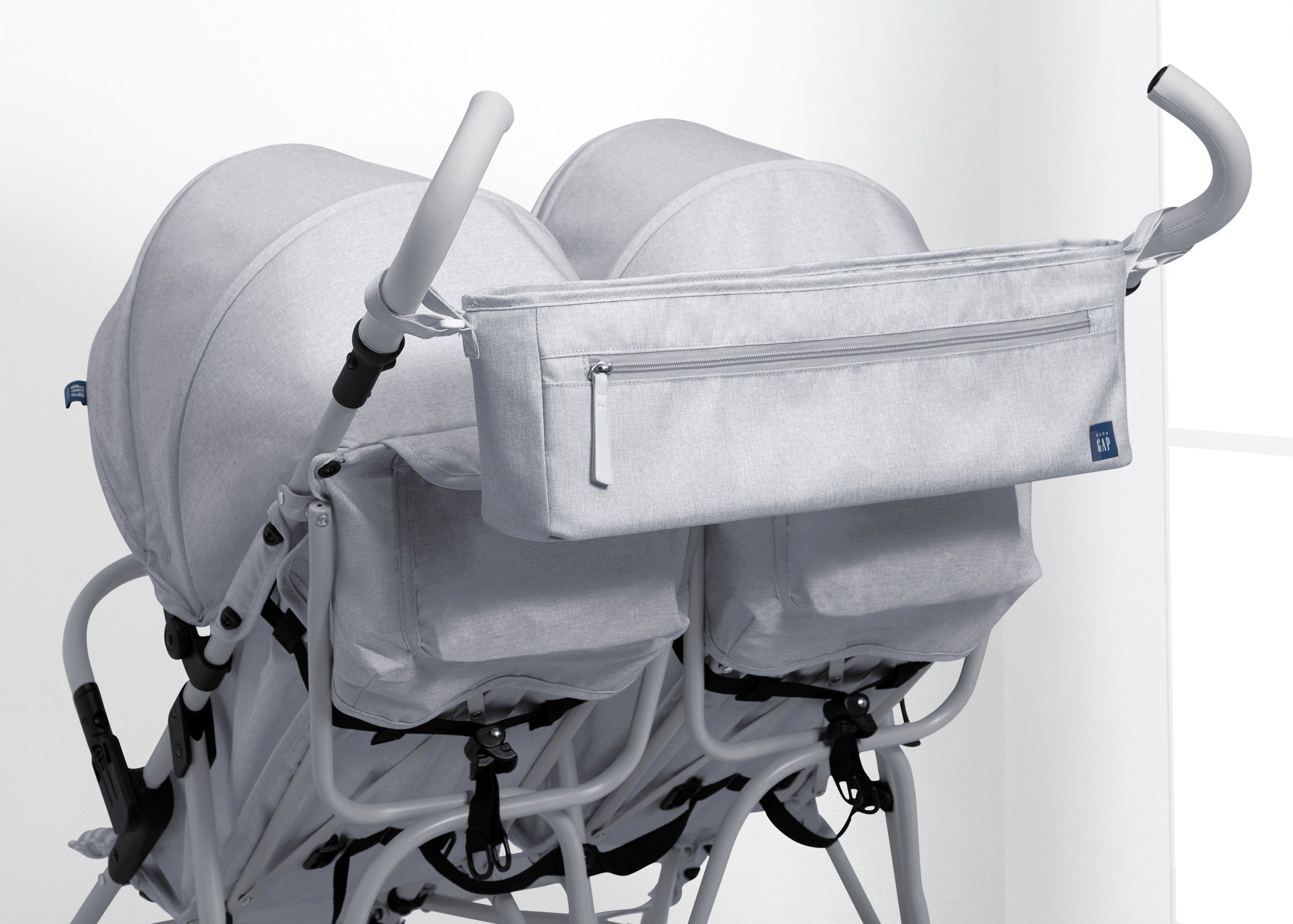 BabyGap Classic Parent Organizer for Double Stroller - Convenient Storage for Diapers, Bottles & Essentials - Perfect for Shopping, Travel & Family Outings