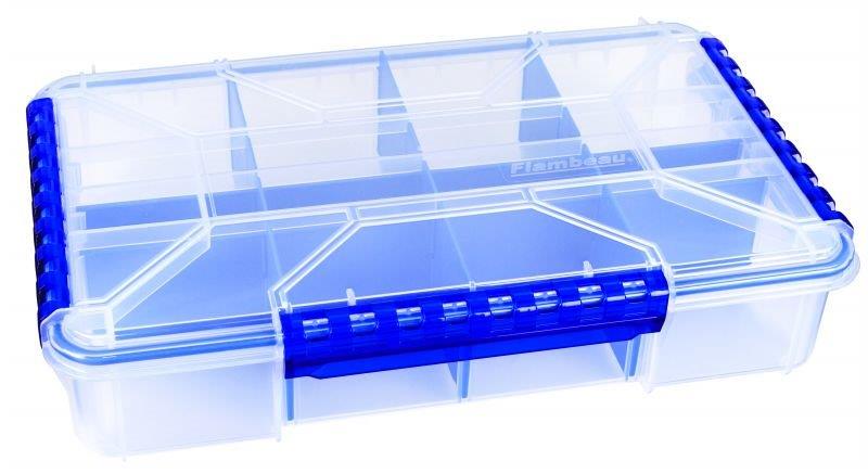 Flambeau WP5012 Waterproof Partitioned Tuff Tainer Storage Box - Ideal for Fishing Tackle, Camping Gear & Outdoor Equipment Organization