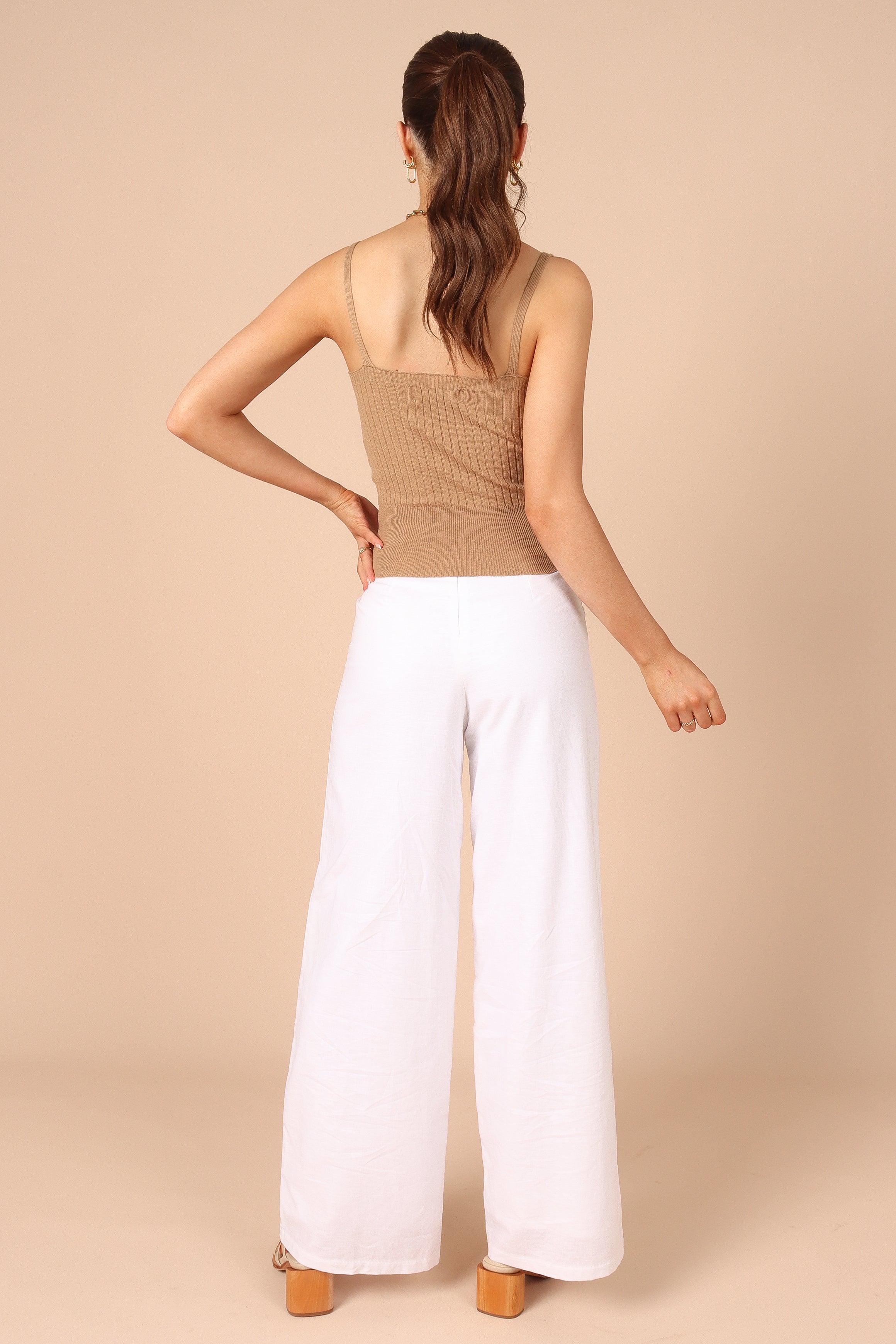 Gemma V Neck Tank Top for Women - Soft & Comfortable Camel Color - Perfect for Summer, Casual Wear & Layering