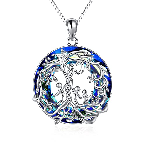 D-Mother and 4 Child-Blue Crystal