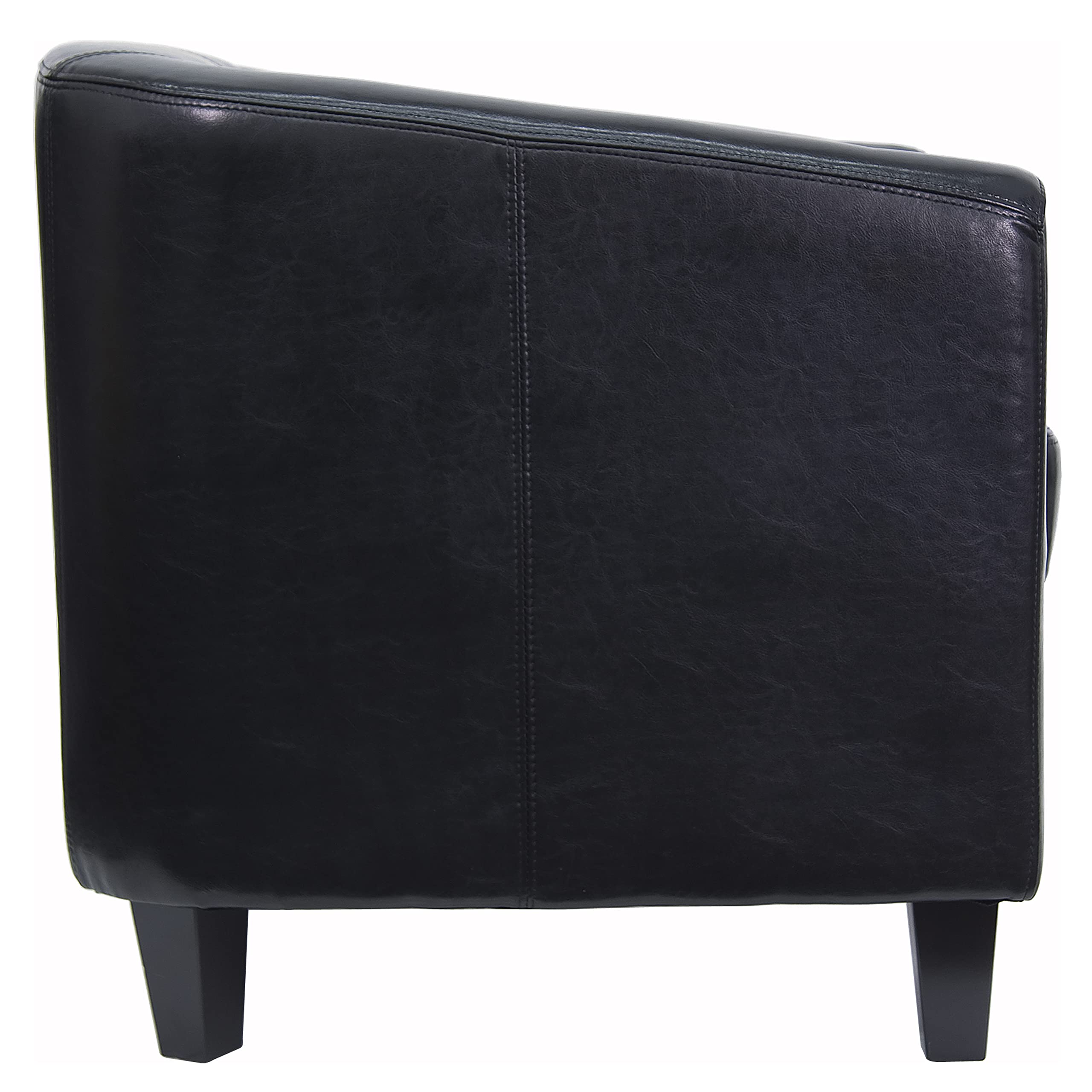 Premium Black LeatherSoft Lounge Chair - Comfortable Modern Recliner for Living Room, Bedroom & Office - Perfect for Relaxing, Reading & Napping