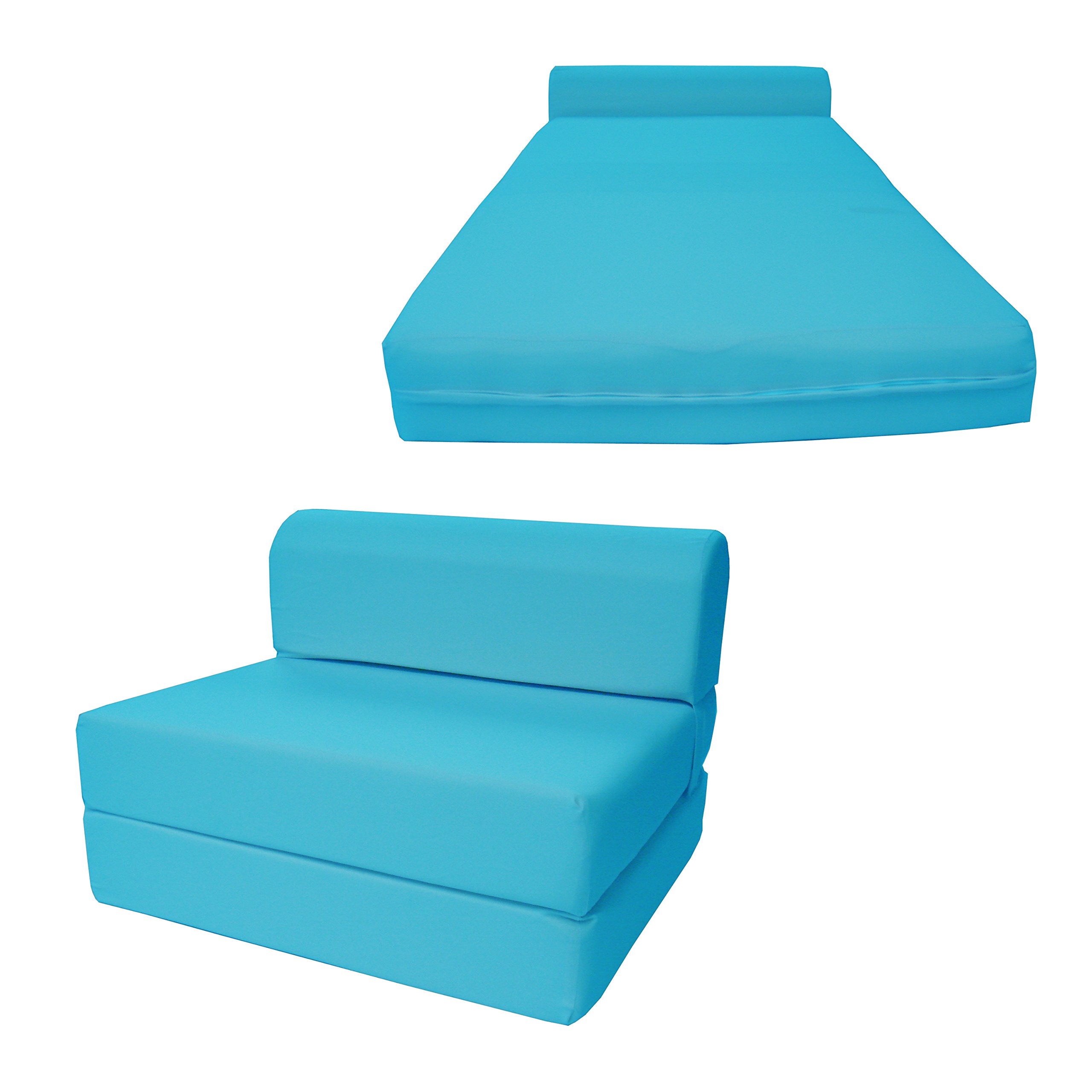 Turquoise Folding Futon Chair Bed - 70