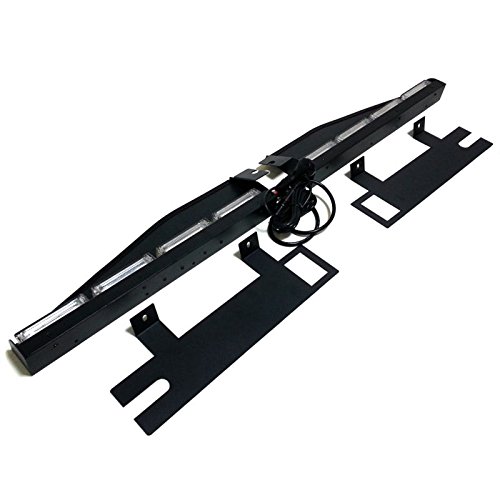 96W LED Strobe Light Bar for Trucks & Cars - Amber/White Emergency Warning Beacon - Dash & Visor Mount - Ideal for Roadside Emergencies & Work Zone Safety