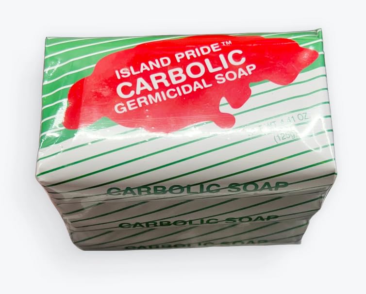 Island Pride Carbolic Germicidal Soap - 6 Pack Antibacterial Bar Soap for Skin Care, Hygiene & Infection Protection | Ideal for Home, Gym, Travel & Healthcare Use