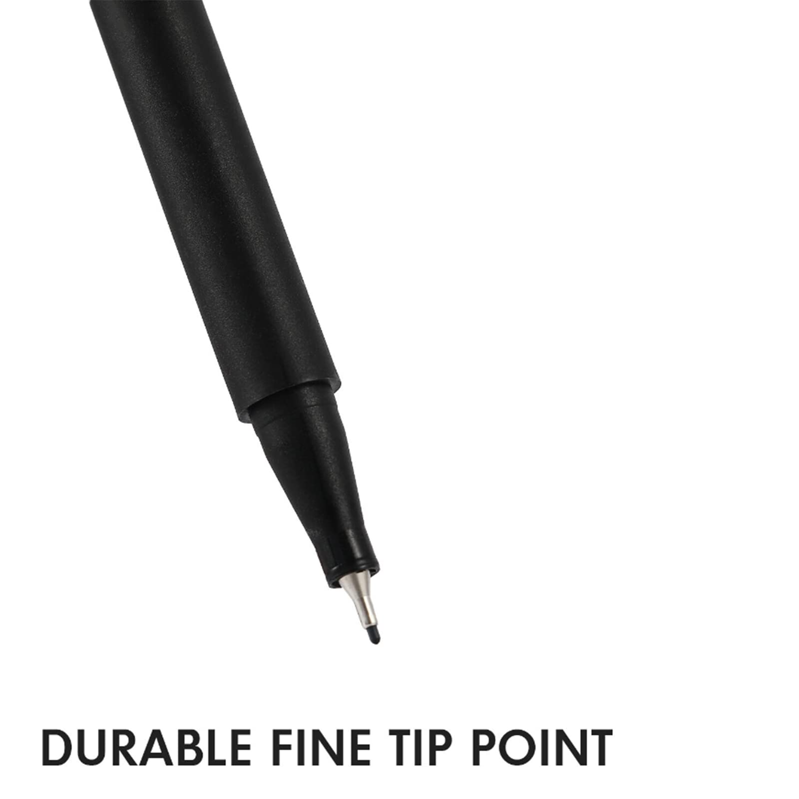 RIANCY 24 Pack Black Ink Fineliner Pens - Fine Tip Markers for Journaling, Note Taking, Office & School Supplies | Perfect for Teachers, Students, Journal Planners & Back to School Essentials