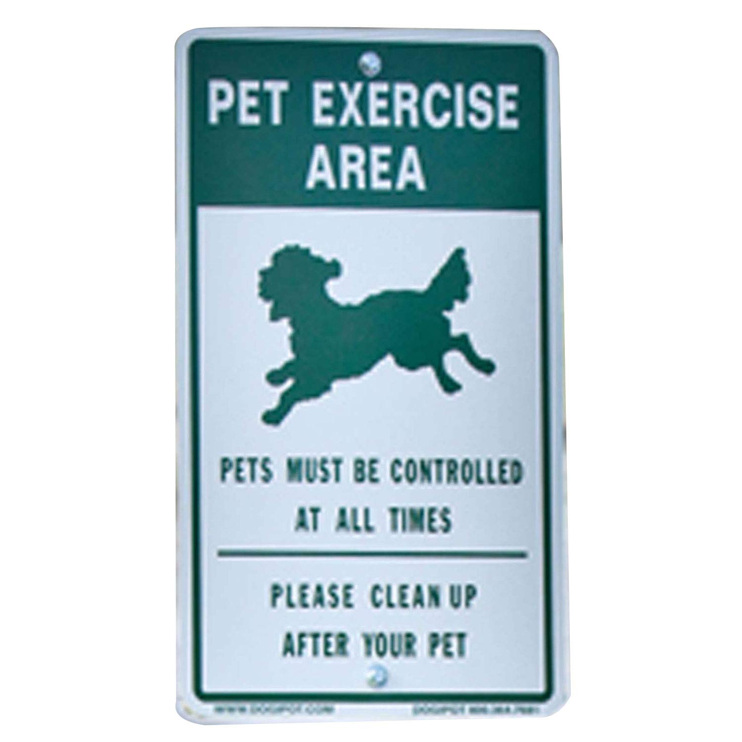 DOGIPOT 1204 Reflective Aluminum Pet Sign 'Off Leash' - 18