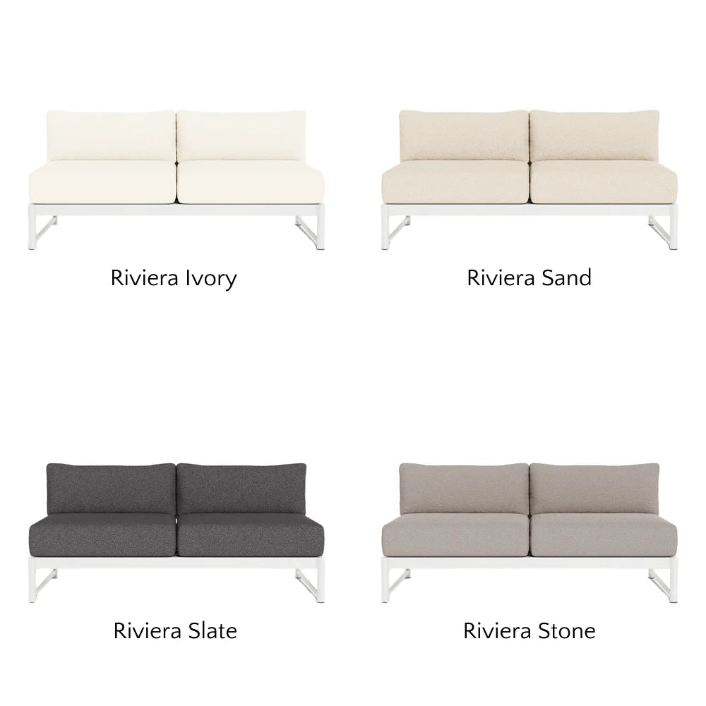 Breeze XL Outdoor 2-Seat Armless Sofa - Waterproof Patio Furniture for Garden, Poolside & Balcony Relaxation