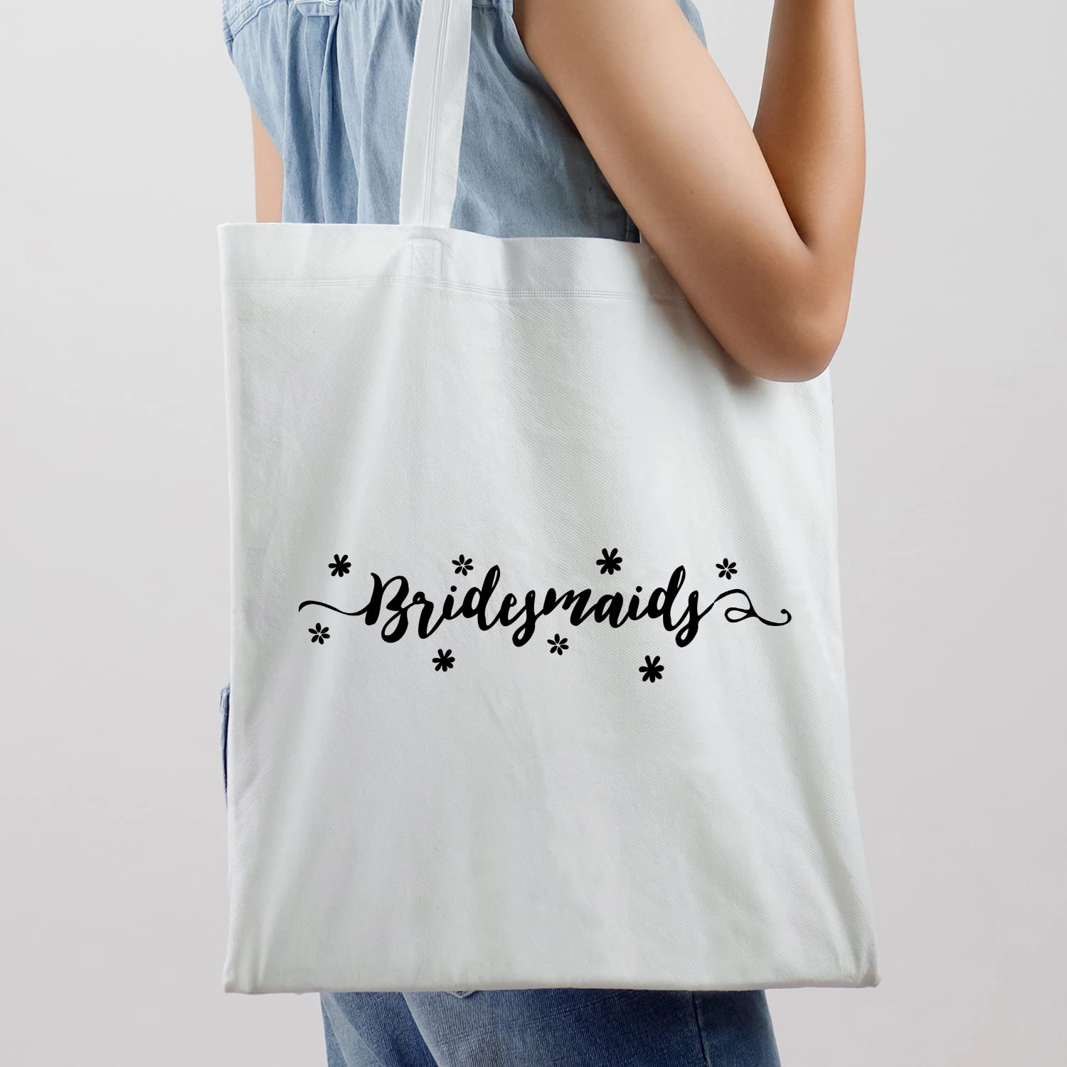 Personalized Bride Tote Bag - Custom Wedding Bachelorette Party Gift for Bridesmaids - Cute Canvas Bridal Shower Bag - Perfect for Wedding Events & Bachelorette Parties