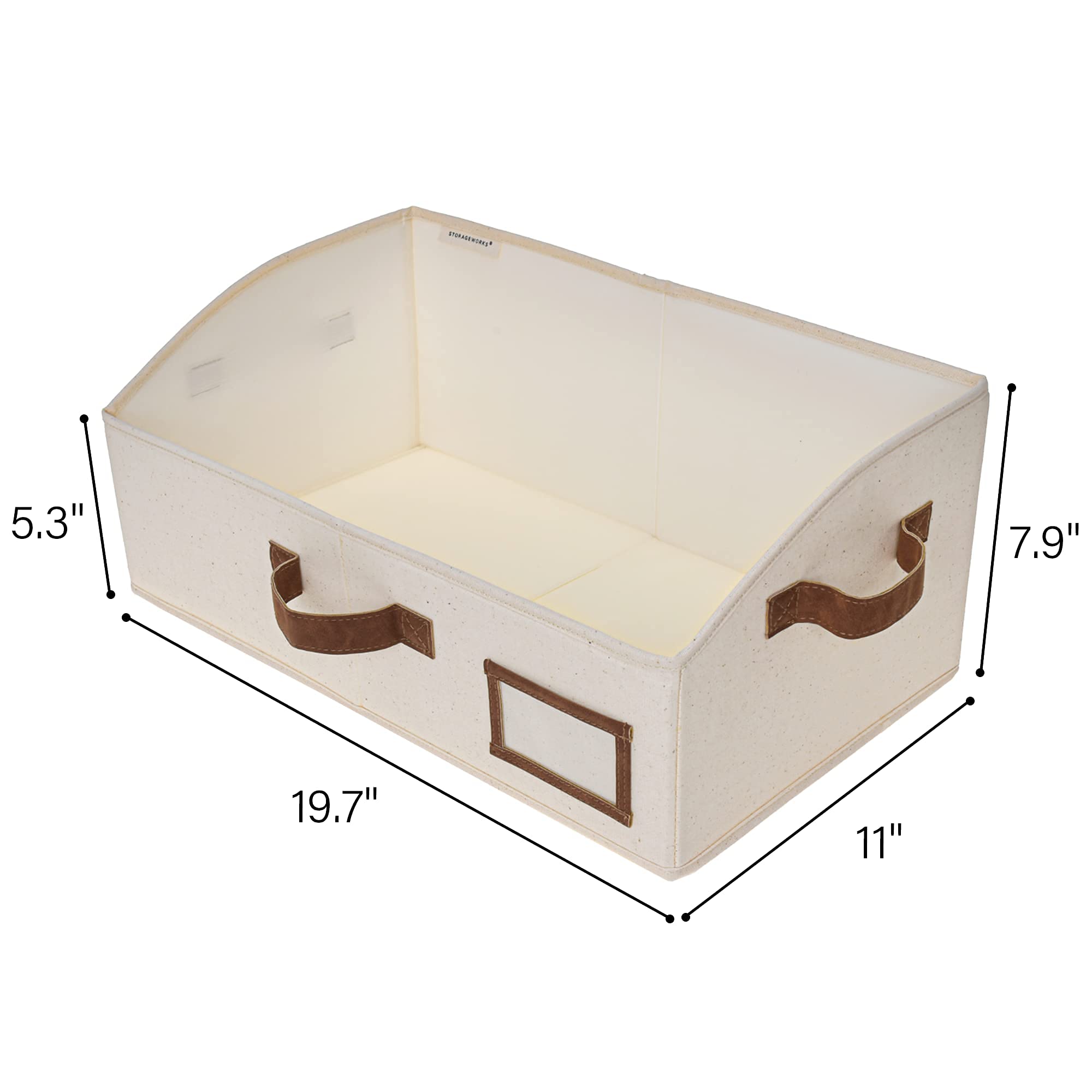StorageWorks Plastic Storage Bins Set - 6-Pack Organizer Bins with Lids for Home, Office, Closet & Toy Organization - Stackable & Durable Storage Containers for Shelves, Cabinets & Under Bed Storage