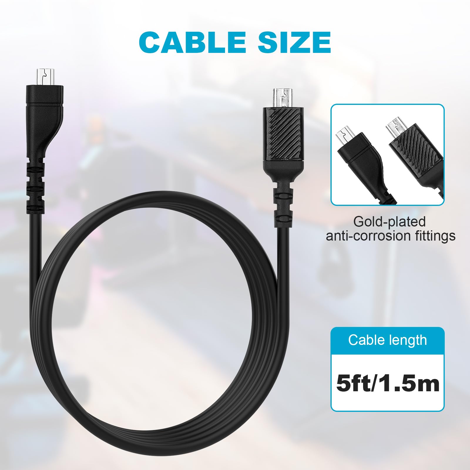 SteelSeries Arctis 5 Replacement Audio Cable - Compatible with Arctis 3/5/7/Pro/Prime Gaming Headsets - 5ft Durable Braided Cord for PC, PS4, PS5, Xbox - Perfect for Gaming, Streaming & Online Meetings