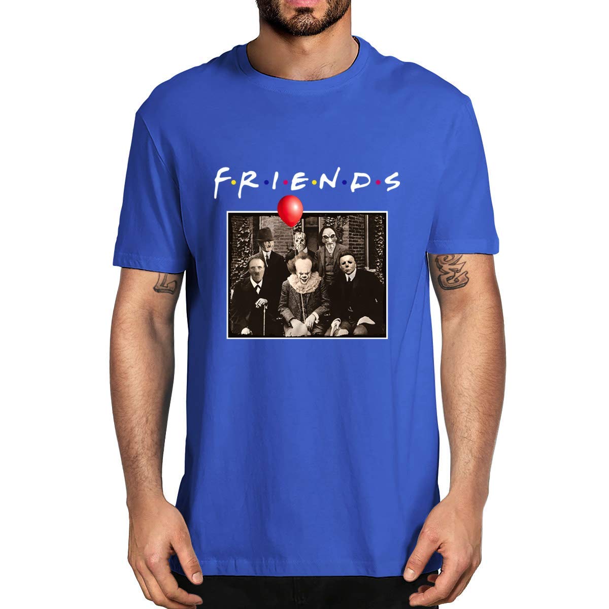 Friends Horror Halloween T-Shirt - Michael Myers & Jason Scary Movie Tee for Men & Women | Halloween Party, Cosplay, Horror Movie Fan Gift