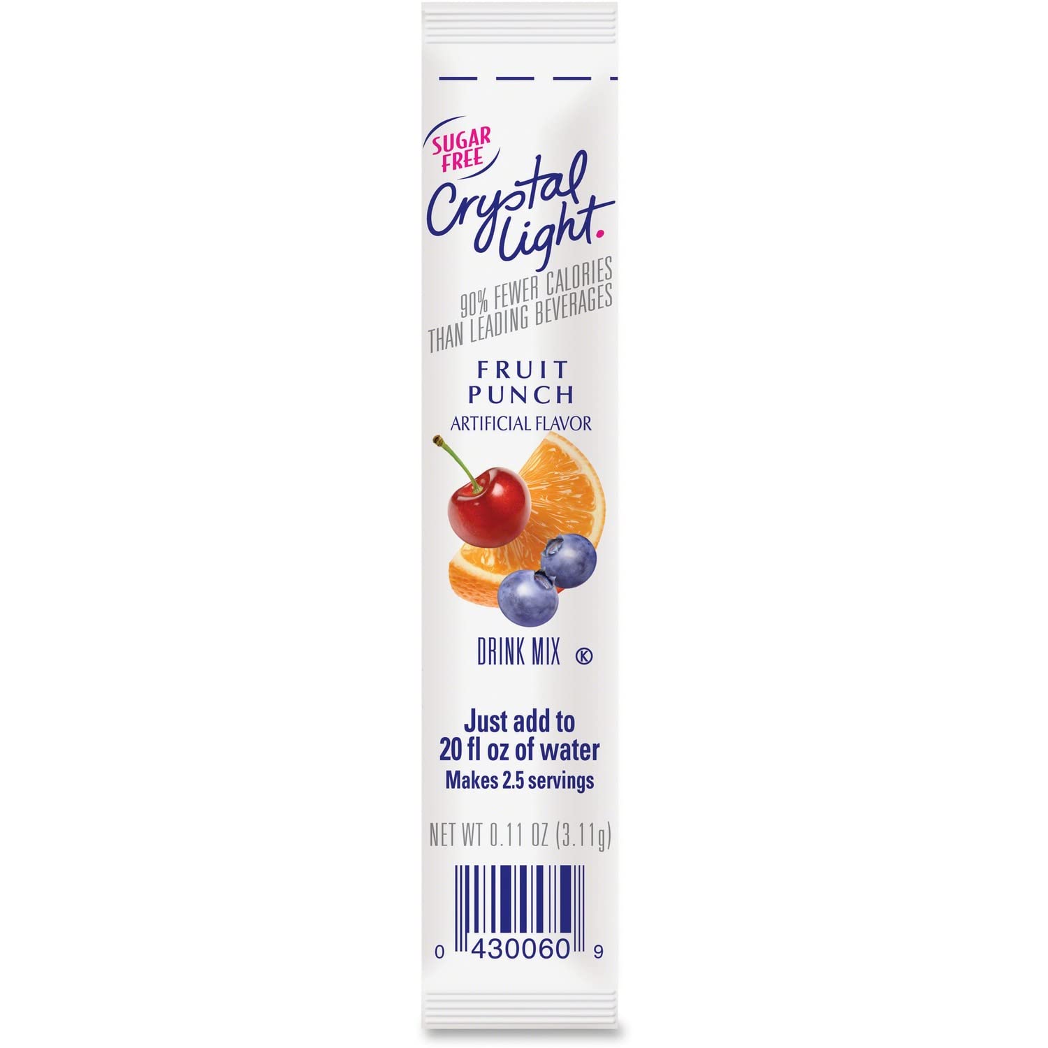 KRF00006 - Crystal Light On-The-Go Fruit Punch Flavor Drink Mix Sticks - Perfect for Hydration at Work, Gym & Outdoor Activities