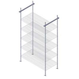 18 Inch Overhead Track Intermediate End Kit - Heavy Duty Garage Storage System for Organizing Tools & Equipment