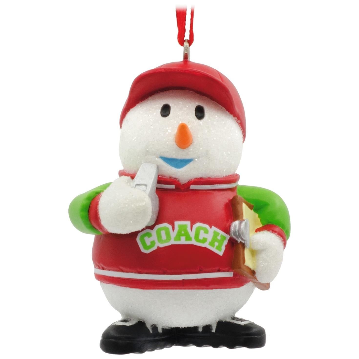 Coach Snowman Hallmark Ornament - Festive Christmas Snowmen Decor for Tree & Home | Holiday Gift Idea for Coach Lovers