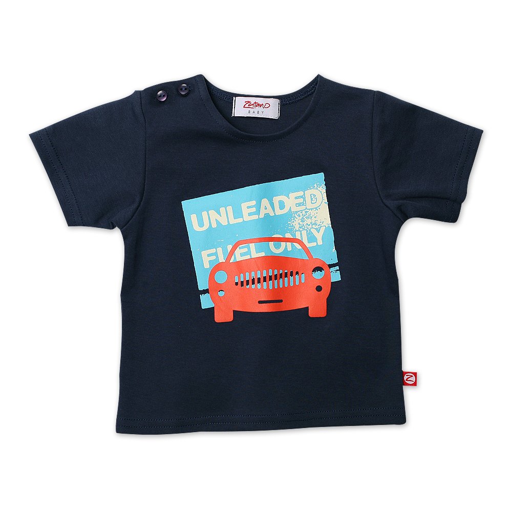 Zutano Baby Boys' Short Sleeve Screen Print T-Shirt with Cars Design - Soft Cotton Tee for Playtime, Daycare & Casual Outings