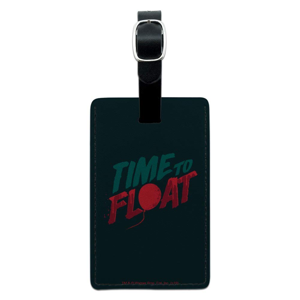 IT Chapter 2 Time to Float Rectangle Leather Luggage Tag - Durable Carry-On ID Tag for Travel Bags - Perfect for Suitcases, Backpacks & Travel Accessories