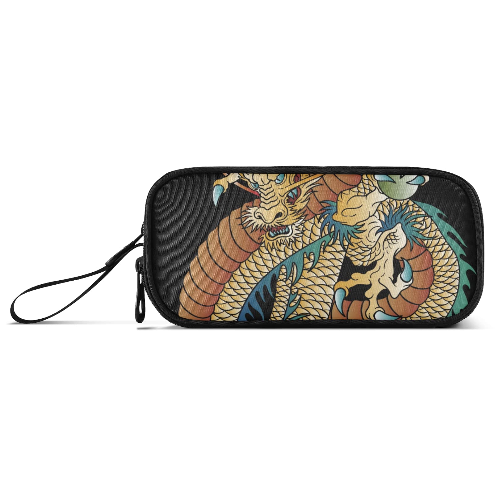 J JOYSAY Large Dragon Pencil Case - Big Capacity School & Office Organizer for Pens, Markers & Supplies (Boys, Girls, Adults) - Perfect for Backpack, Desk & Travel Use